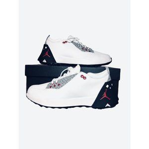 Nike Mens Air Jordan ADG 2 Golf Shoes White Black Red Print CT7812-100 Size 9
